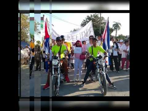 ANCI MAJIBACOA En el desfile por el 1ro de mayo en saludo al centenario del comandante en jefe