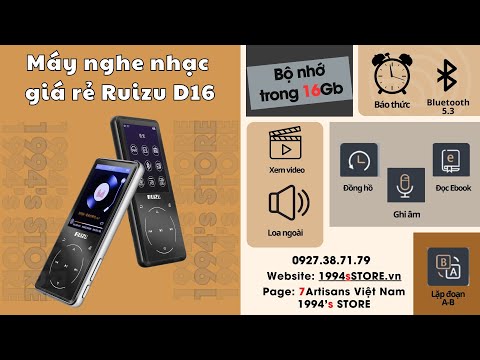 Máy Nghe Nhạc Học Tiếng Anh Ruizu D16 32Gb Màn Hình 2.4 Inch | Lặp Đoạn A-B