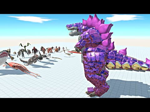 KING SHARK GODZILLA vs ALL UNITS - Animal Revolt Battle Simulator #arbs