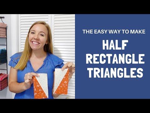 Easy Half Rectangle Triangle Quilt Block Tutorial the Simple Way using Rulers or AccuQuilt