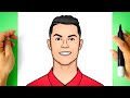 How To DRAW CRISTIANO RONALDO DRAW CR7