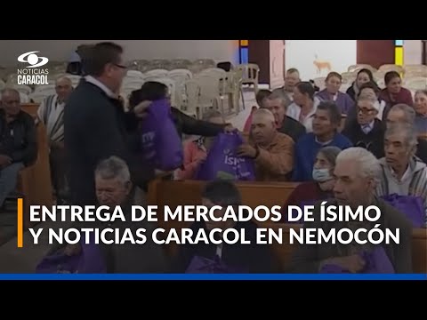 Población vulnerable de Nemocón, Cundinamarca, recibió mercados Ísimo para celebrar Navidad