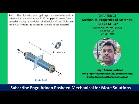 3-42| Chapter 3 | Mechanics of Materials by R.C Hibbeler