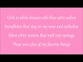 Diana Vickers-My Favorite Things (Lyrics) 