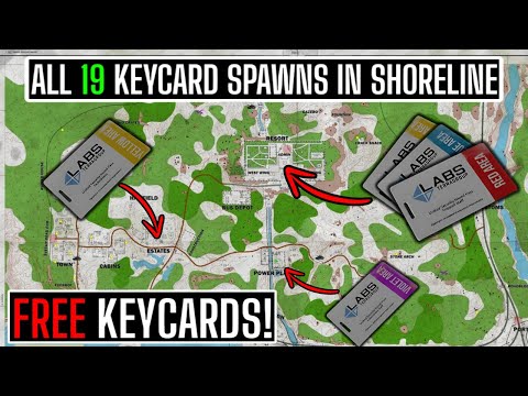 ALL RARE 19 KEYCARD Spawns in Shoreline! - Escape from Tarkov