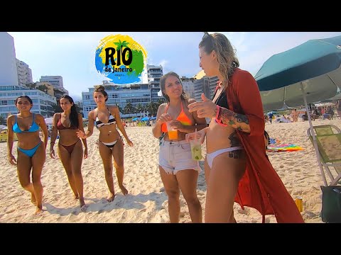🇧🇷 Rio de Janeiro Leblon and Ipanema Beach Brasil 2021 - [Beach Walk Full Tour]