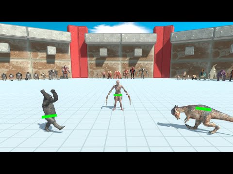 1v1v1 Infernals vs Primates vs Herbivore - Animal Revolt Battle Simulator
