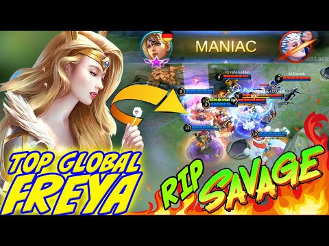 RIP SAVAGE !!! Freya Best Offlane | Freya New Meta Build | Top Global Freya - MLBB