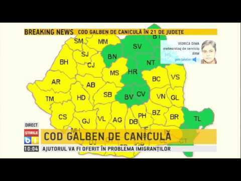 Cod galben de canicula in 31 de judete