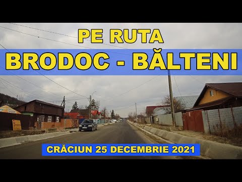 Drumul BRODOC - BALTENI video 4K Craciun 25 decembrie 2021
