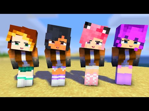 POI POI YAY ARIGATO FIRST MEET FOX APHMAU GIRLS, KIM, KC AND ZOEY - MINECRAFT ANIMATION #shorts