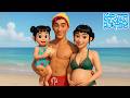 HUNTR X GOLDEN K Pop Demon Hunters Beach Memories With Pregnant Zoey Abbey Their Baby
