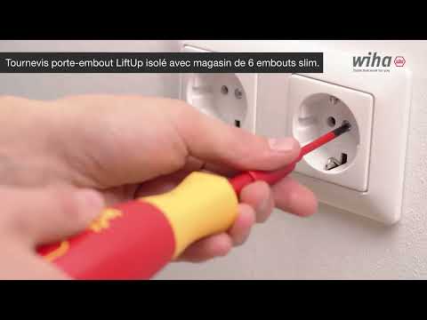 Tournevis porte embout isolé avec magasin Liftup 6 embouts - WIHA