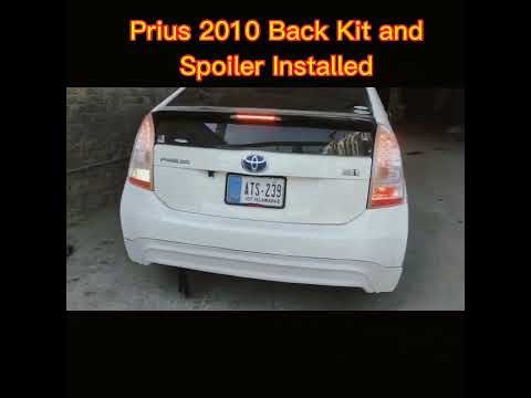 PRIUS 2010 BACK KIT AND SPOILER INSTALLED @carbodykitspeshawar7072 #prius #bodykitplastik #bodykits