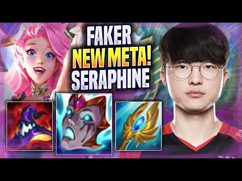 FAKER CRAZY NEW META SERAPHINE MID! - T1 Faker Plays Seraphine MID vs Corki! | Season 2022