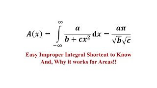 Easy Improper Integral (Area) Shortcut!!