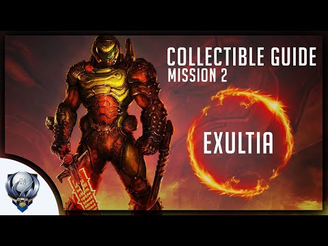 Doom Eternal (Mission 2 EXULTIA) All Collectibles, Upgrades, Secret Encounters & Extra Lives