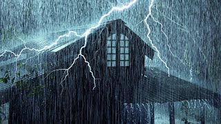 Heavy Thunderstorm Sounds for Deep Sleep | Intense Rainstorm on Tin Roof & Powerful Thunder at Night