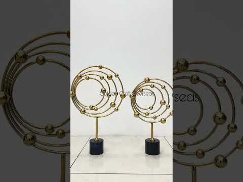Modern contemporary ornaments in stainless steel with pvd co...