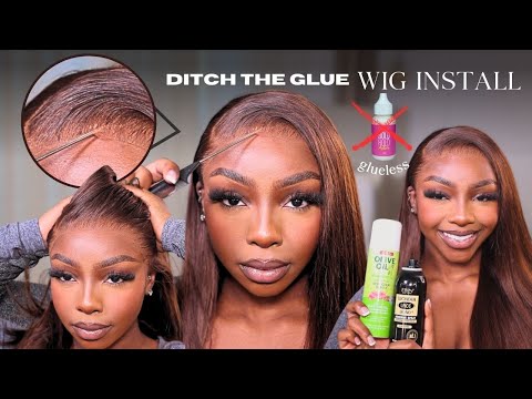 SAVE Your Edges! NO GLUE Frontal Wig Install for...