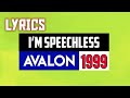 I’m Speechless Lyrics_Avalon 1999