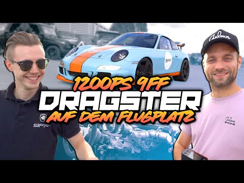 Wir testen den 1200PS 9ff DRAGSTER auf dem FLUGPLATZ! | Philipp Kaess |