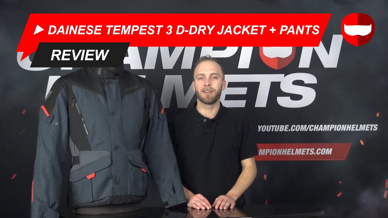 Dainese Tempest 3 D-Dry Jacket Ebony Black Lava-Red | 10% SALE!