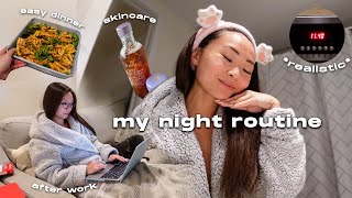 🌙 night routine | skincare routine, home workout & habit tracking