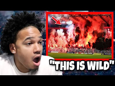 American Athlete First Time Watching Gate 7 Olympiakos Ultras - BEST MOMENTS