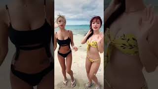 おしりフリフリ踊ってみた！はるたむとコラボ?沖縄の無人島でギャルイベント