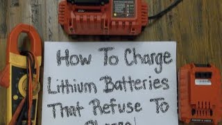 How to charge Porter Cable 20V Lithium Batterys that wont charge! Easy!