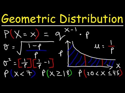 Geometric Distribution - Probability, Mean, Variance, & Standard Deviation