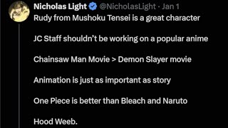 Nicholas Light is WILDING OUT WITH THESE ANIME TAKES