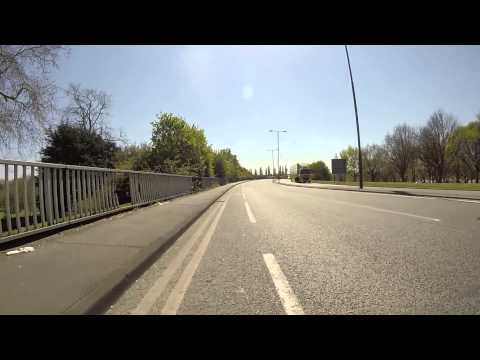 Car swerves into Cyclist