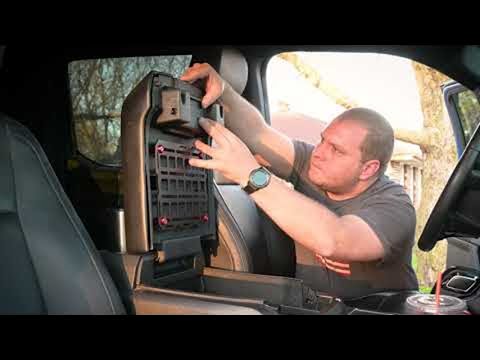 Installing a BuiltRight molle plate in my truck Center Console!