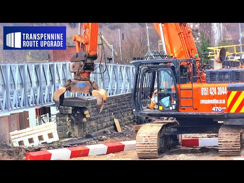 TRU NEWS 😲 Dramatic moment railway bridge is smashed down on Xmas Day 