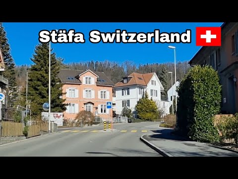 Stäfa and mountain road Switzerland