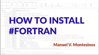 #Fortran - How To Install Fortran on Windows