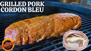 Grilled Stuffed Pork Cordon Bleu on Weber Kettle@ChefJeanPierre @GrillwithWeber ​⁠@BigWicksLbkTX