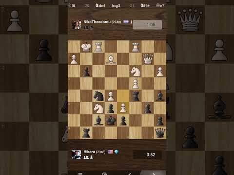 hikaru vs nikolas theodorou #chess #hikaru #viral #shorts