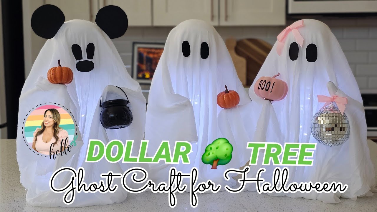 Dollar Tree Ghost DIY for Halloween Decor 
