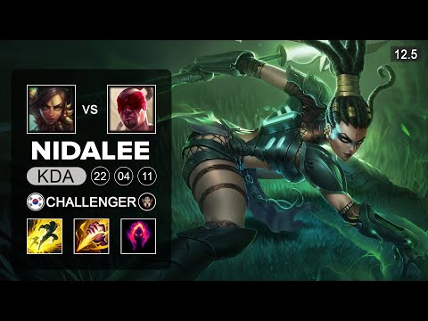Nidalee Jungle vs Lee Sin - KR Challenger - Season 12 Patch 12.5