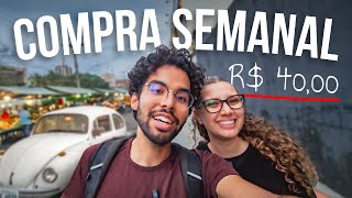 FIRST WEEKLY SHOPPING AT THE OPEN-AIR MARKET WITH OUR BEETLE!