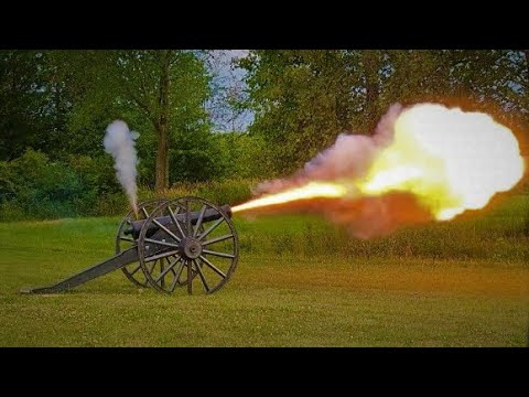 Firing a Civil War 1841 6 pounder Cannon!