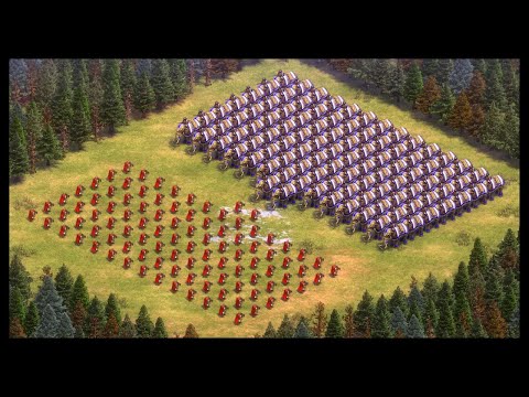 AGE OF EMPIRES II: 100 ELITE ELEPHANT ARCHERS VS 100 ELITE BERSERK