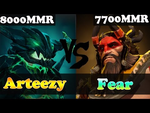 Dota 2 - Arteezy 8000MMR Outworld Devourer VS Fear 7700 MMR Beastmaster - Ranked Gameplay