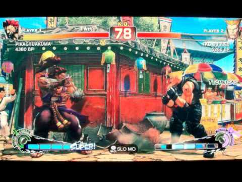 SSFIV ENDLESS BATTLE MATCH JR RODRIGUEZ ( AKUMA ) VS TKO BU33E0 ( GUILE ) ON XBOX 360 GAME 2