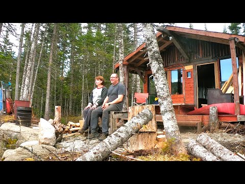 Finally Finished Inside Of Remote Cabin Moose Brook Trout For Breakfast Wilderness Hike Episode  #64