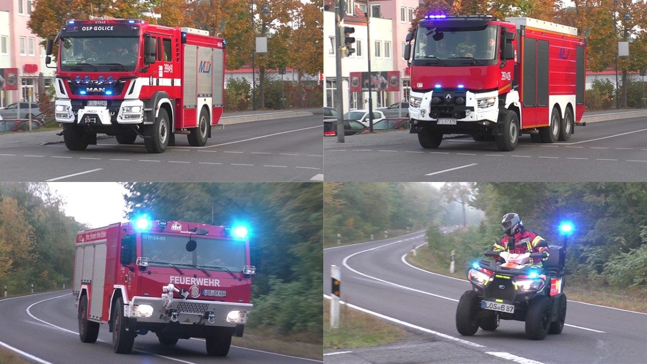 [Deutsche und Polnische Einsatzkräfte im Einsatz!] Einsatzfahrten zu gemeinsamer Übung in Storkow