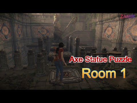 Uncharted: The Lost Legacy: Axe Statue Puzzle Solution Room 1